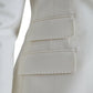 White Wool Single Breasted Coat Blazer