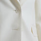 White Wool Single Breasted Coat Blazer