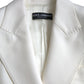 White Wool Single Breasted Coat Blazer