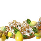 Gold Tone Brass Crystal Sicily Lemon Head Crown Tiara