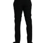 Black Wool Slim Fit Dress Formal Pants