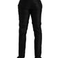 Black Silk SlimFit Dress Formal Pants