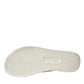 White Calfskin Leather Slip On Flip Flop Shoes