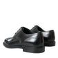 Black Leather Oxford Wingtip Derby Shoes