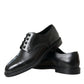 Black Leather Oxford Wingtip Derby Shoes