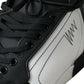 Black White Leather Miami High Top Sneakers Shoes
