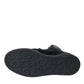Black Logo Leather Miami High Top Sneakers Shoes