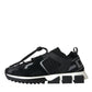 Black Mesh Sorrento Trekking Sneakers Shoes