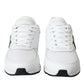 White Mesh Leather Low Top Trainers Sneakers Shoes
