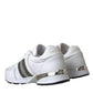 White Mesh Leather Low Top Trainers Sneakers Shoes