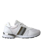 White Mesh Leather Low Top Trainers Sneakers Shoes