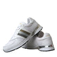 White Mesh Leather Low Top Trainers Sneakers Shoes