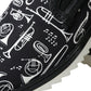 Black Instrument Print Slip On Loafers Shoes