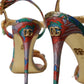 Multicolor Jacquard Crystals Sandals Shoes