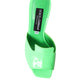 Neon Green Leather Logo Heels Sandals Shoes