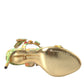 Multicolor Jacquard Crystals Sandals Shoes