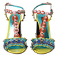 Multicolor Studded Leather Sandals Shoes