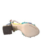Multicolor Studded Leather Sandals Shoes