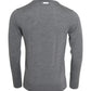 Ash Gray Wool Crew Neck Pullover Sweater