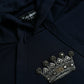Dark Blue Cotton Crown Hooded Sweatshirt Sweater