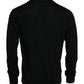 Black Cashmere Knit Long Sleeves Cardigan Sweater