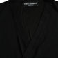 Black Cashmere Knit Long Sleeves Cardigan Sweater