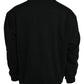 Black Logo Cotton Long Sleeves Sweatshirt Sweater