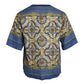 Multicolor Majolica Linen Short Sleeve T-shirt