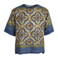 Multicolor Majolica Linen Short Sleeve T-shirt