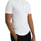 White Crown Patch Cotton Collared Polo T-shirt