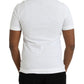 White Crown Patch Cotton Collared Polo T-shirt