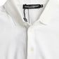 White Crown Patch Cotton Collared Polo T-shirt