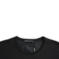Black Cotton Round Neck Short Sleeve T-shirt