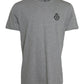Gray Logo Embroidery Crew Neck T-shirt