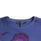 Multicolor Lion Print Round Neck T-shirt