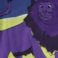 Multicolor Lion Print Round Neck T-shirt