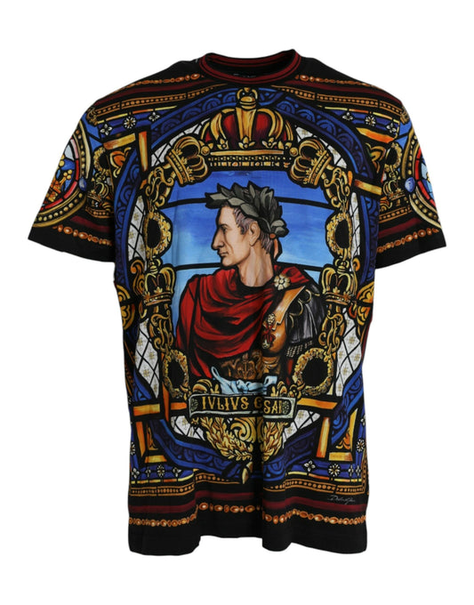 Multicolor Julius Caesar Cotton Crew Neck T-shirt