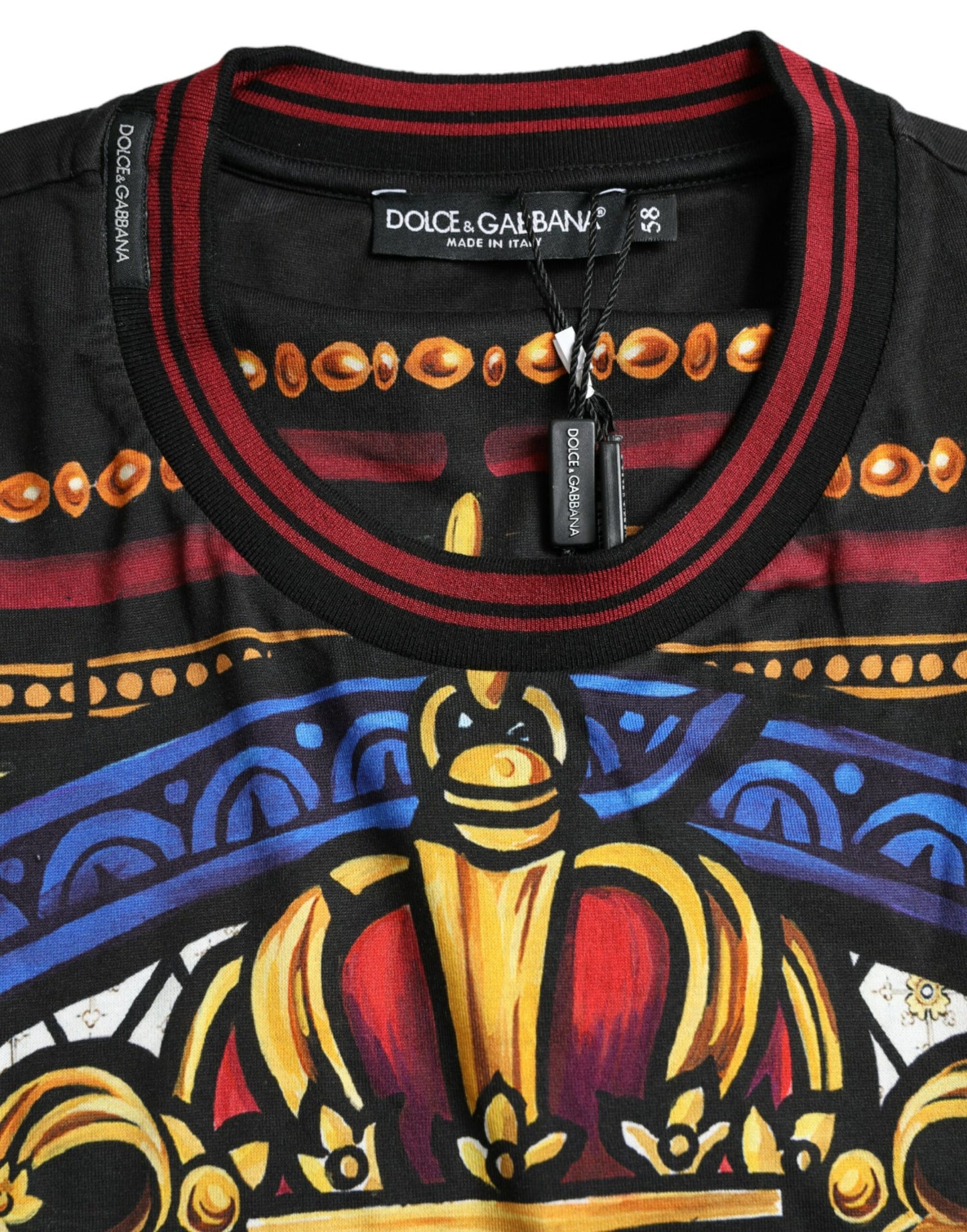 Multicolor Julius Caesar Cotton Crew Neck T-shirt