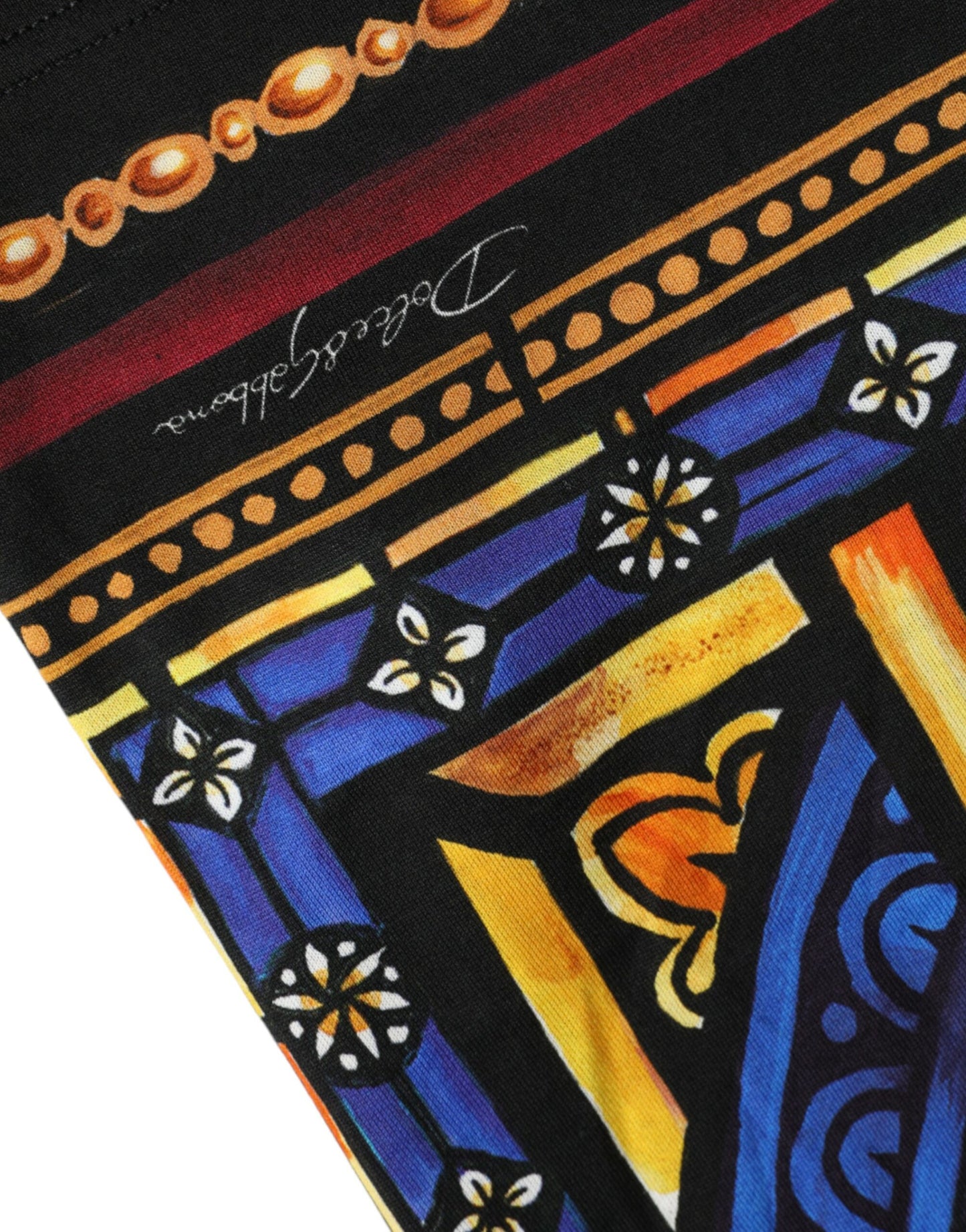 Multicolor Julius Caesar Cotton Crew Neck T-shirt