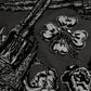 Gray Crown Floral Cotton Crew Neck T-shirt