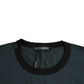 Blue Logo Print Crewneck Short Sleeve T-shirt