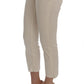 Elegant White Regular Fit Jeans