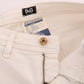 Elegant White Regular Fit Jeans