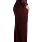 Bordeaux Sheath Dress with Silk Lining