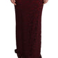 Bordeaux Sheath Dress with Silk Lining