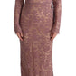 Elegant Pink Sheath Dress with Silk Lining