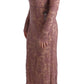 Elegant Pink Sheath Dress with Silk Lining