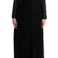 Elegant Black Sheath Long Sleeve Dress