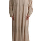 Elegant Beige Cape Kaftan Dress