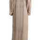 Elegant Beige Cape Kaftan Dress